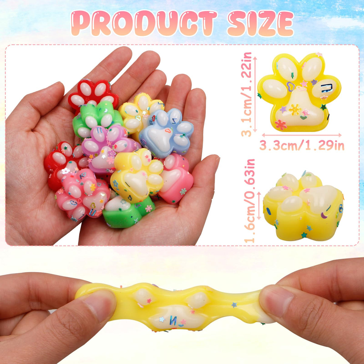 Sensory Toys 24 Pcs Cube Squishy Fidget Stress Toys for Adults Kids
