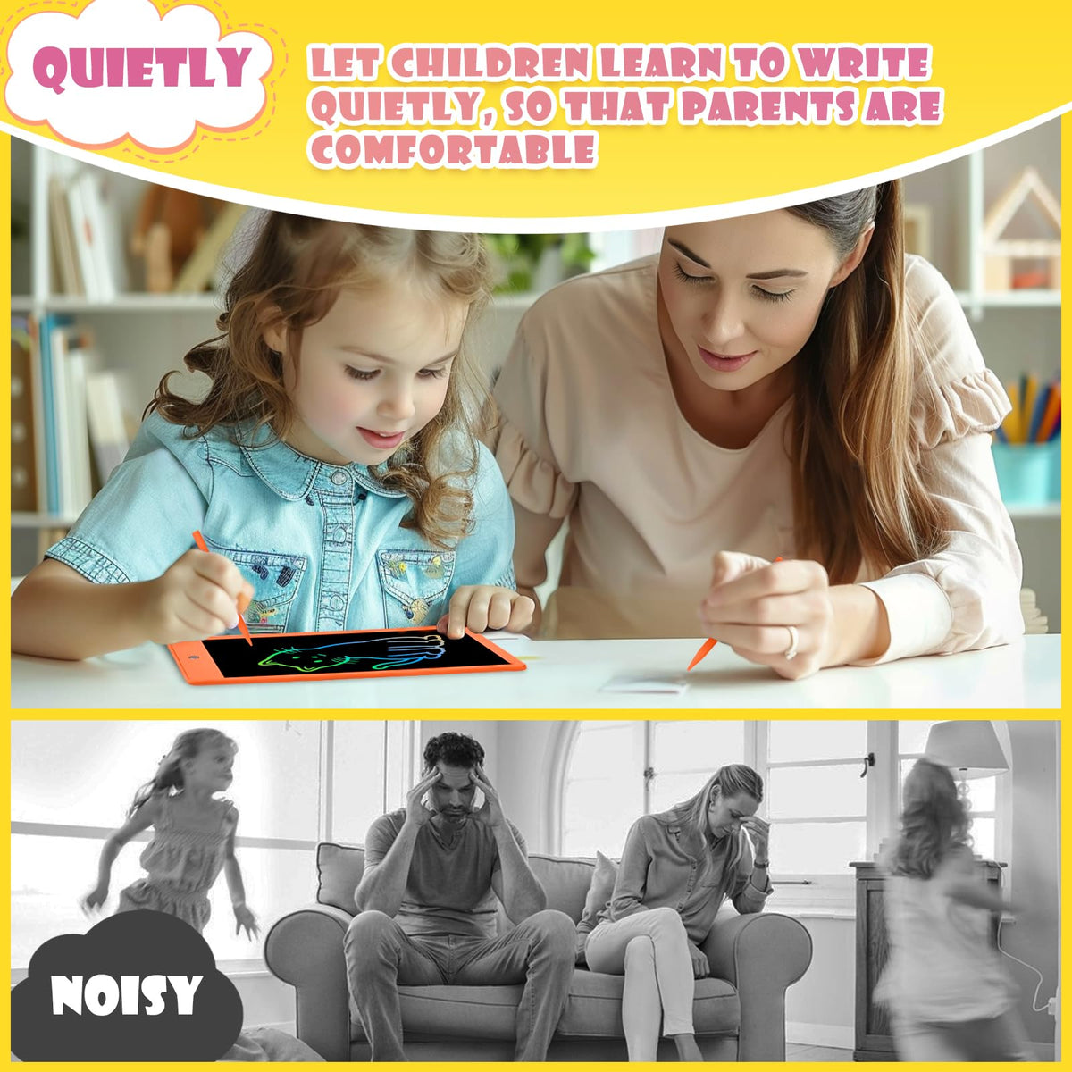 EooCoo Kids LCD Writing Tablet, Stocking Stuffers for Toddler, Travel Toys