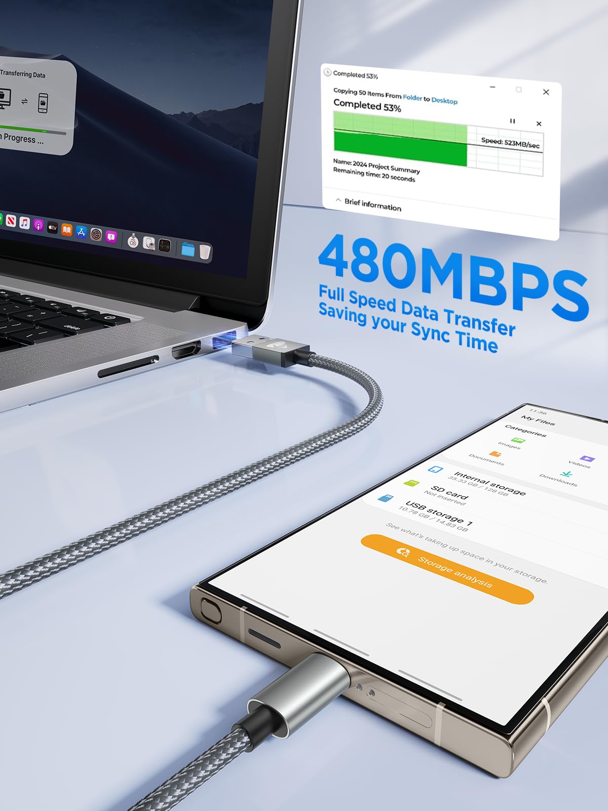 USB C Charger Cable 3M 2Pack Type C Charger Fast Charging 3A Lead Braided for Samsung Galaxy S23 S22 S21 S20 S10 S9 S8 A12 A13 A20e A21s A53 A70,Google Pixel 7 6,Huawei P30 P40,Sony Xperia,Switch,PS5