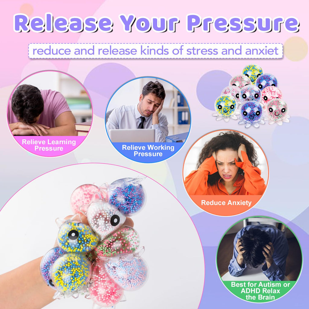 8 Pack Stress Cube ,Slow Rising Stress Balls for Adults