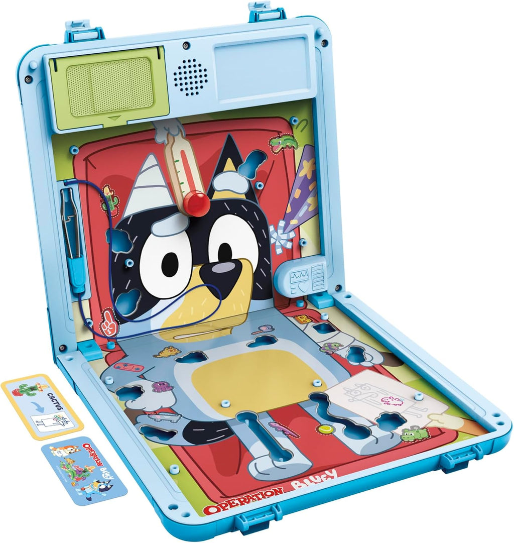 Operation Bluey Edition Board Game for Kids – Electronic Talking Game with All-in-1 Carrying Case – 2 Ways to Play – 1+ Players – 10 Mins. – Ages 6+ (Amazon Exclusive)