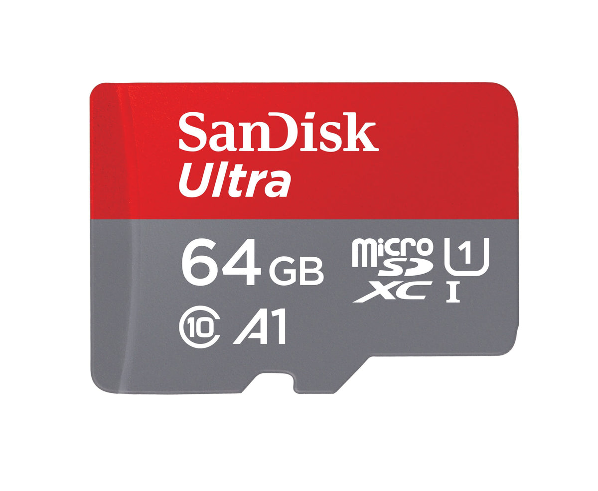 SanDisk 64GB Ultra microSDXC card for Chromebook + SD adapter up to 140 MB/s with A1 App Performance UHS-I Class 10 U1 (Pack of 2)