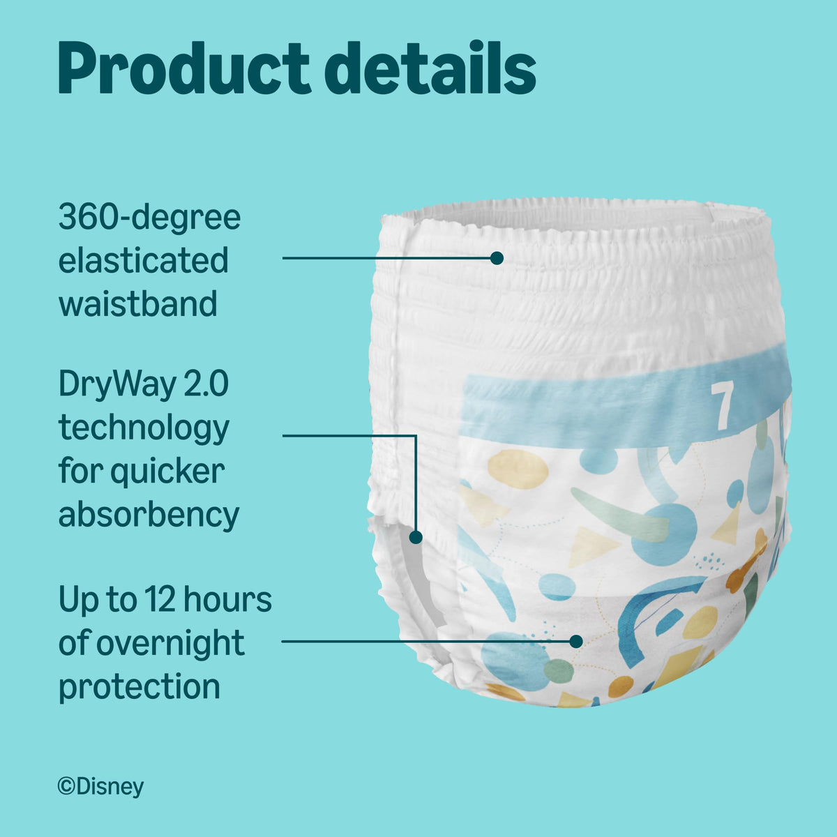 By Amazon Disney - Nappy Pants - Size 5 (12-17 kg) – 140 count (2 packs of 70)