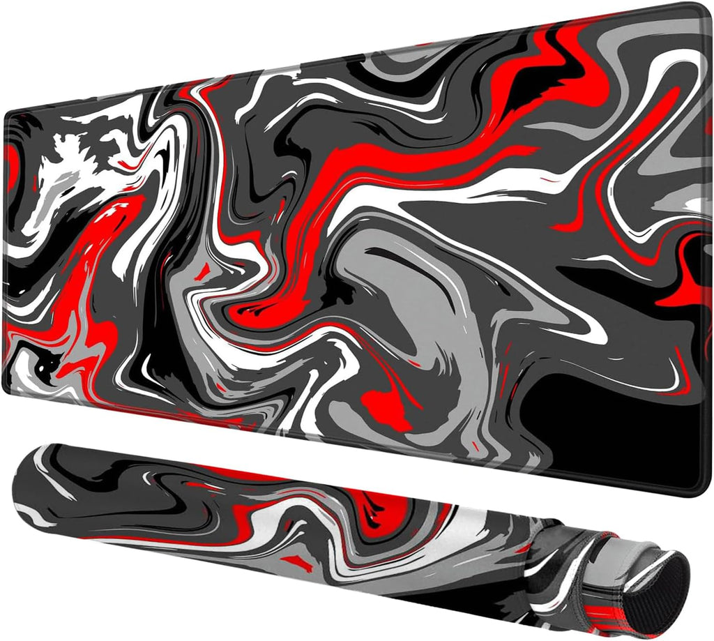Rcege Large Gaming Mouse Pad Extended Desk Mat with Non Slip Stitched Edge