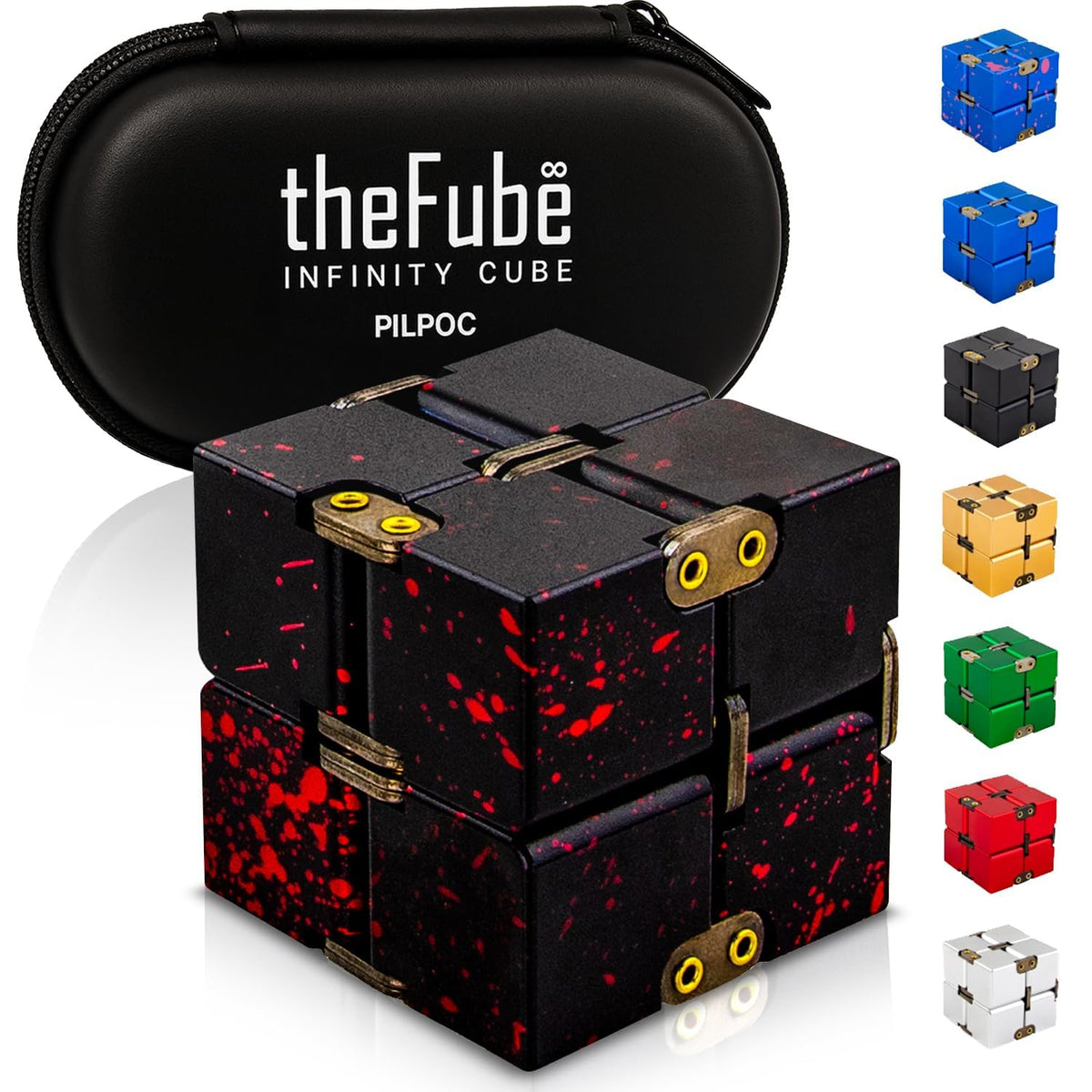 PILPOC theFube Fidget Cube Handy Anxiety Toys for Kids and Adults (Black)