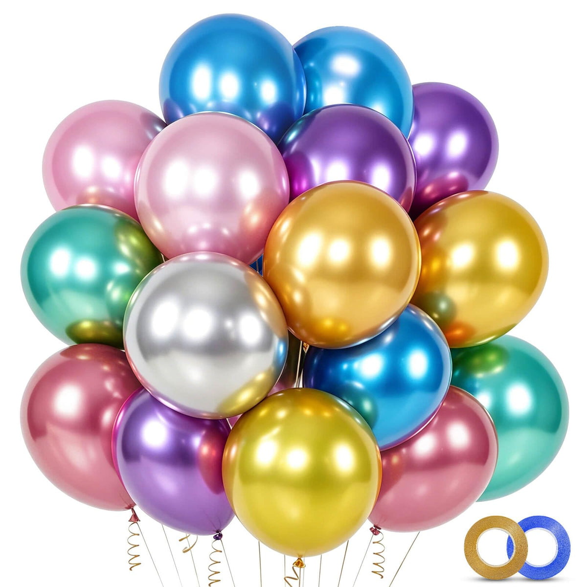 ASIYUHY Yellow Balloon 12 inch 100 Pack Thick Latex Helium Balloons