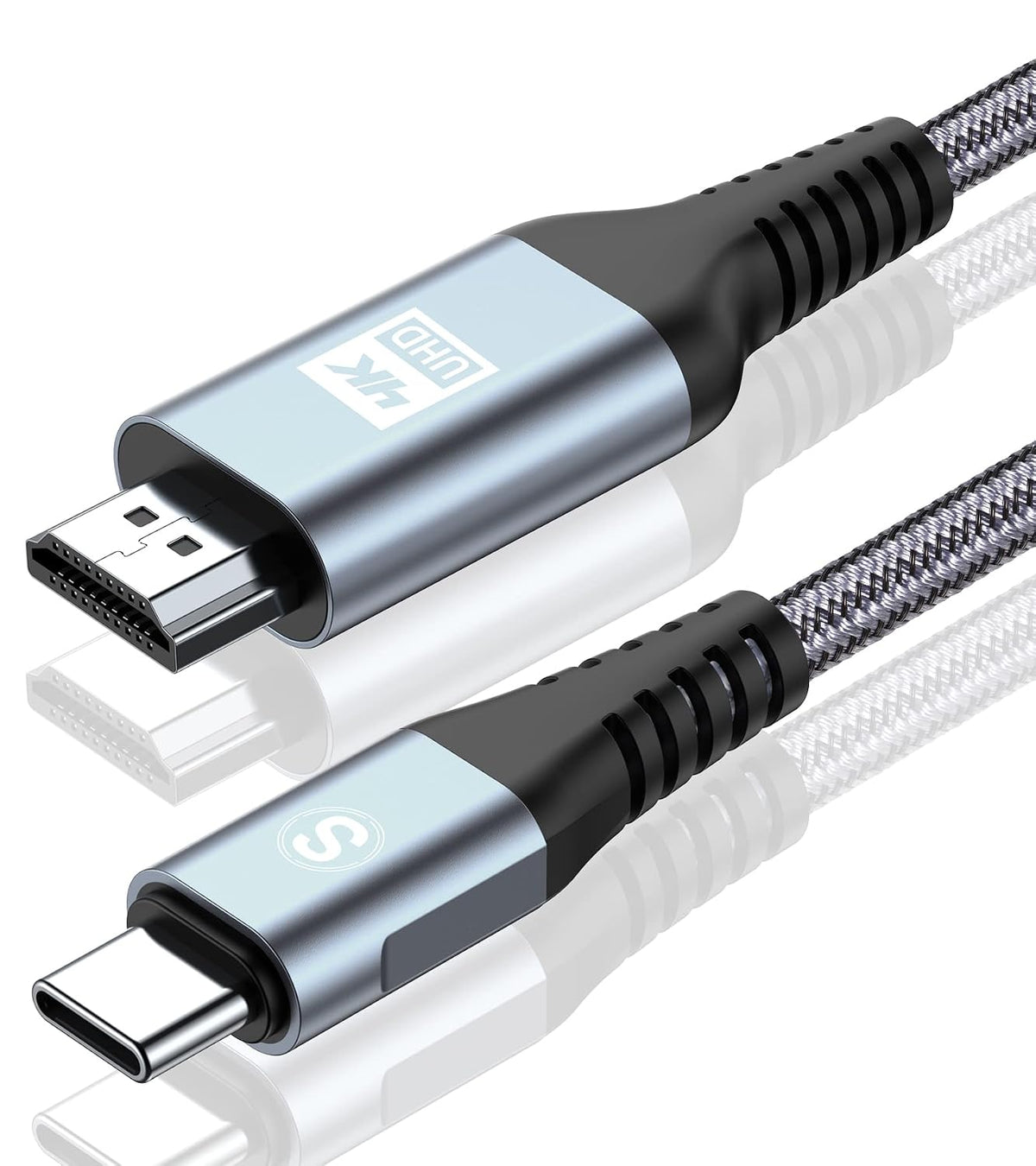 SWECENT 4K USB C to HDMI Cable 2M,USB Type C to HDMI Cable [Thunderbolt 3/4 Compatible] for MacBook iPad Pro/Air iMac,iPhone 17 air 16 15 Plus Max,Samsung S25 to S8 Surface Android Phone to TV