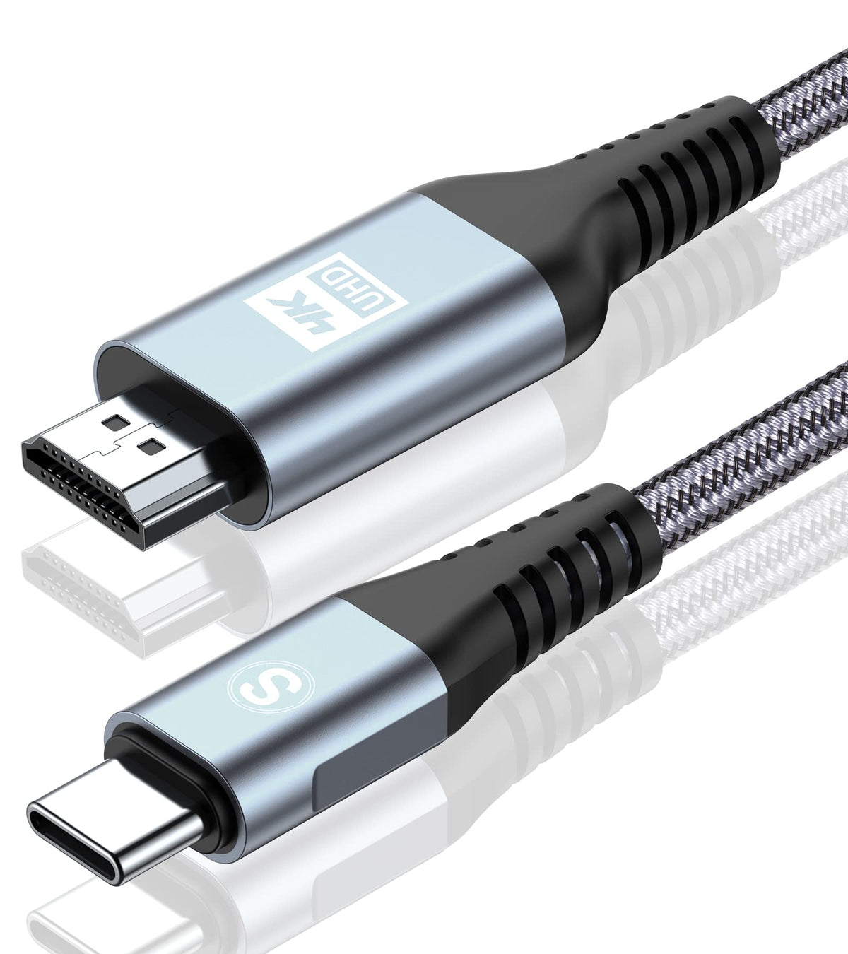 SWECENT 4K USB C to HDMI Cable 2M,USB Type C to HDMI Cable [Thunderbolt 3/4 Compatible] for MacBook iPad Pro/Air iMac,iPhone 17 air 16 15 Plus Max,Samsung S25 to S8 Surface Android Phone to TV