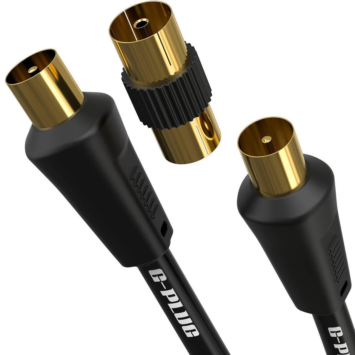G-PLUG 1m TV Aerial Cable, Coaxial Cable for Freeview, Sky Box and Freesat
