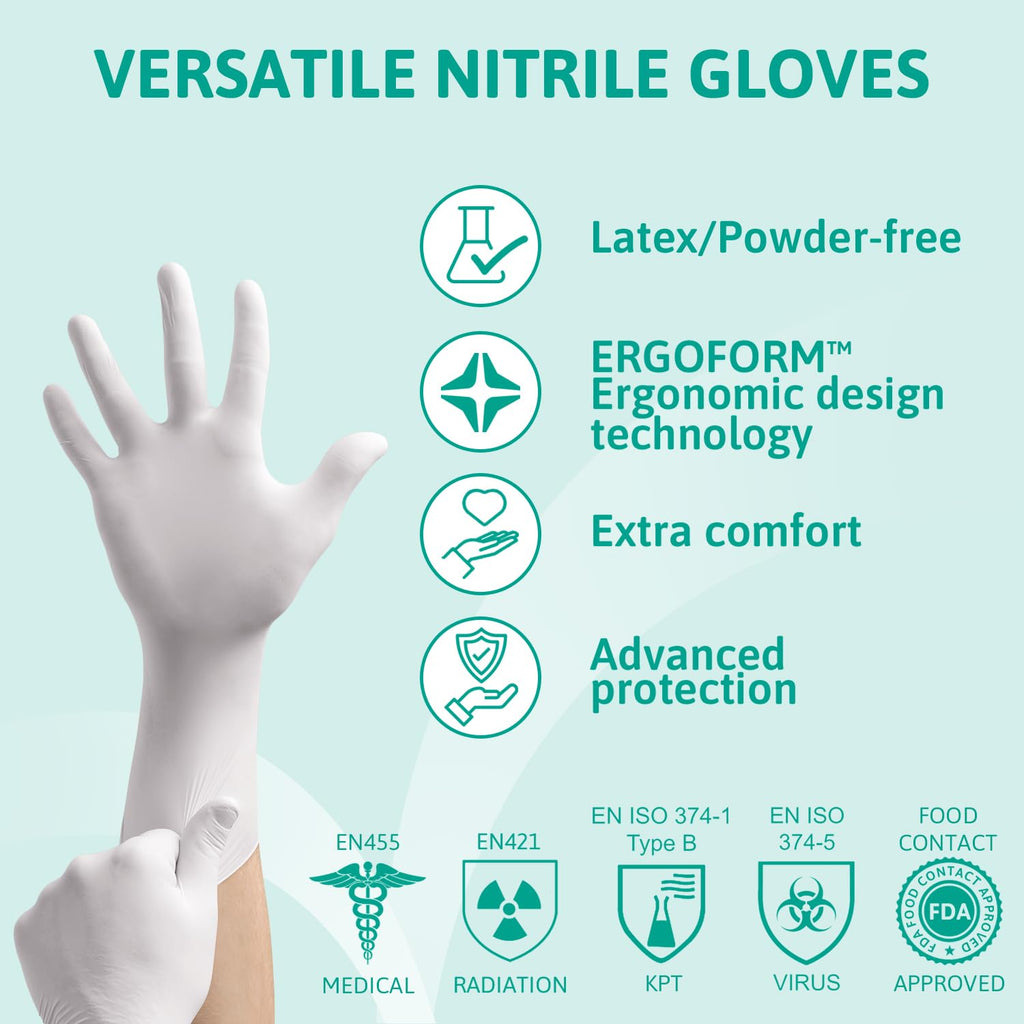 Ansell Microflex 93-732 Disposable Gloves, Black, Size XL, 100 Pcs