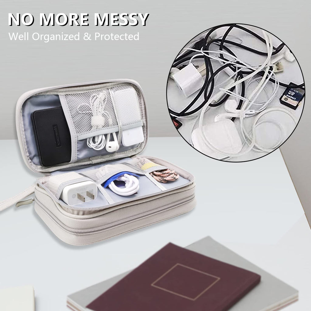 Teskyer Travel Cable Organiser Bag, Travel Essential, Black