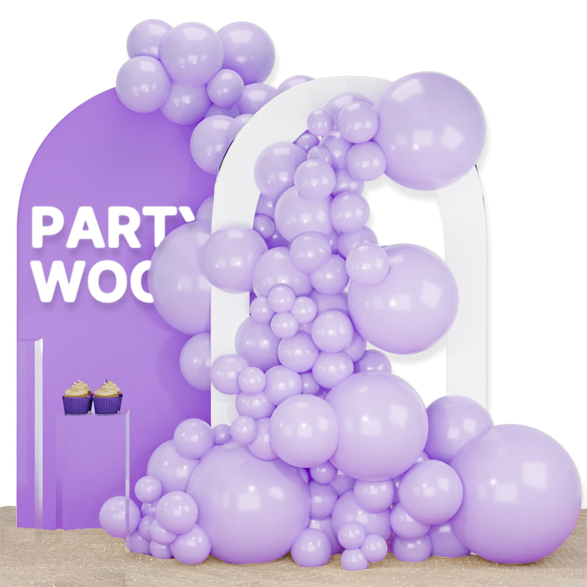 PartyWoo Dark Purple Balloons 120pcs Royal Purple Color Different Sizes