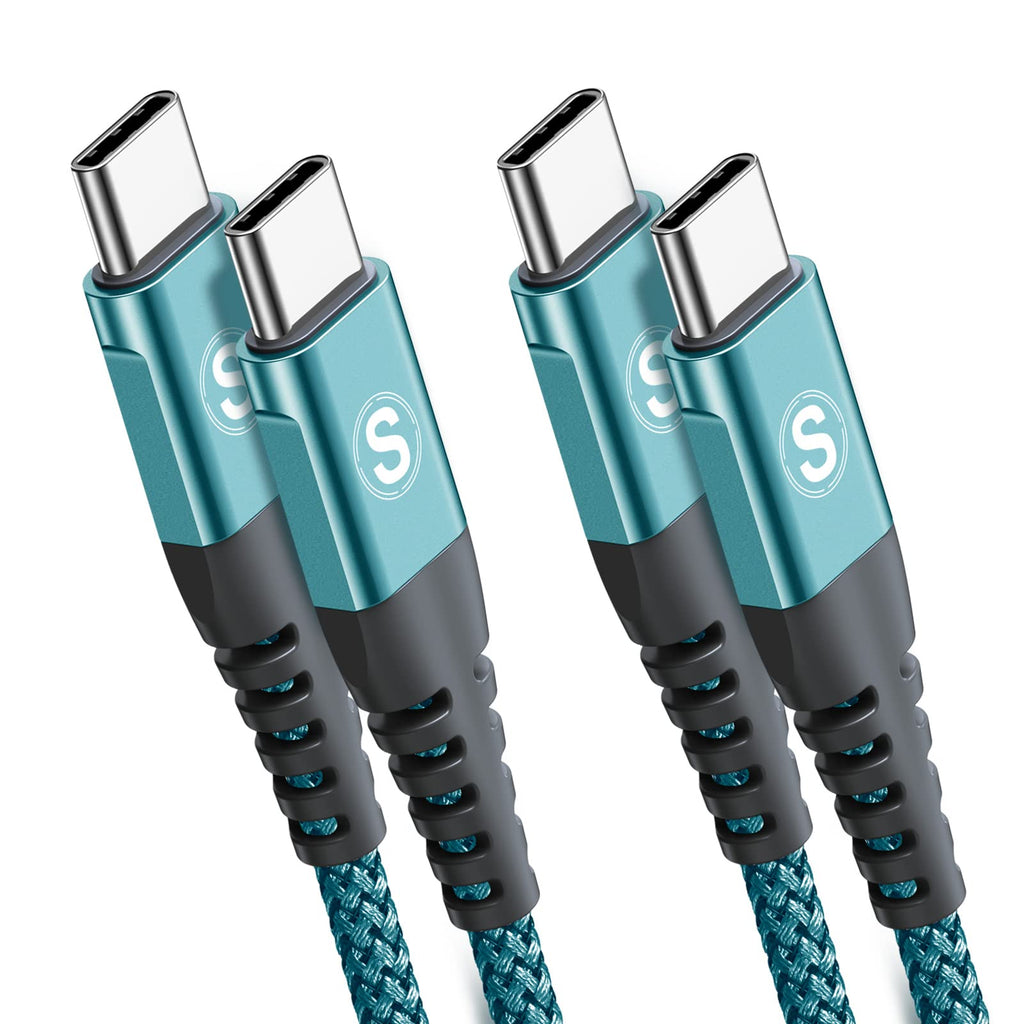 2-Pack 3m 60W USB C to USB C Charger Cable, PD Type C Super Fast Charging for iPhone 16 15 MacBook iPad Pro, Samsung Flip Fold 7 6 5 S25 S24 S23 Ultra, Steam Deck, Nintendo Switch etc