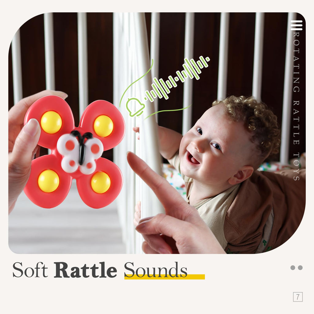 ALASOU Suction Cup Spinner Airplane Travel Toys for 1 Year Old Boy Girl