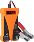 MOTOPOWER MP0514D 12V Digital Battery Tester Voltmeter and Alternator Charging System Analyzer with LCD Display and LED Indication, Orange Rubber Paint