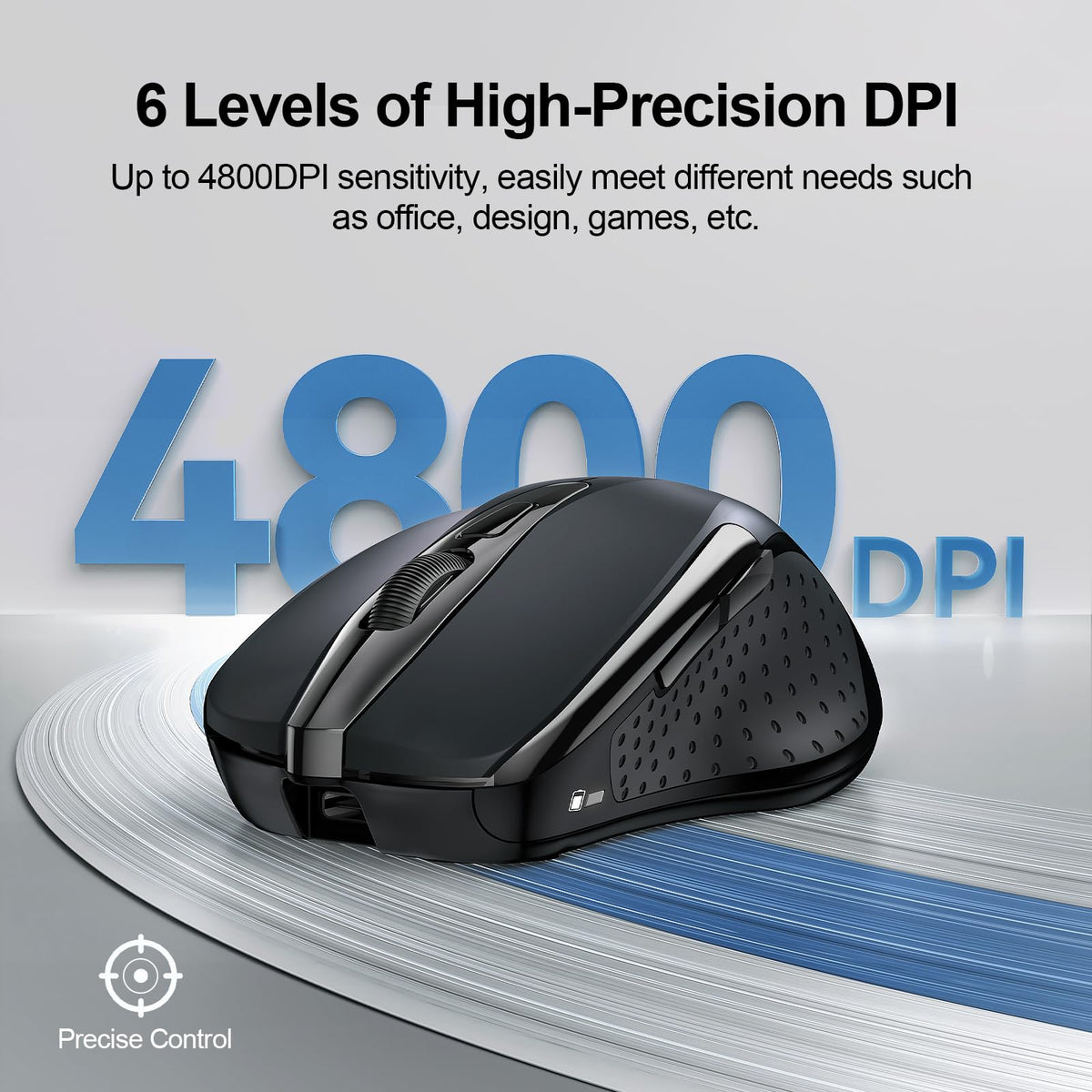 TECKNET Bluetooth Mouse, Wireless Mouse Rechargeable