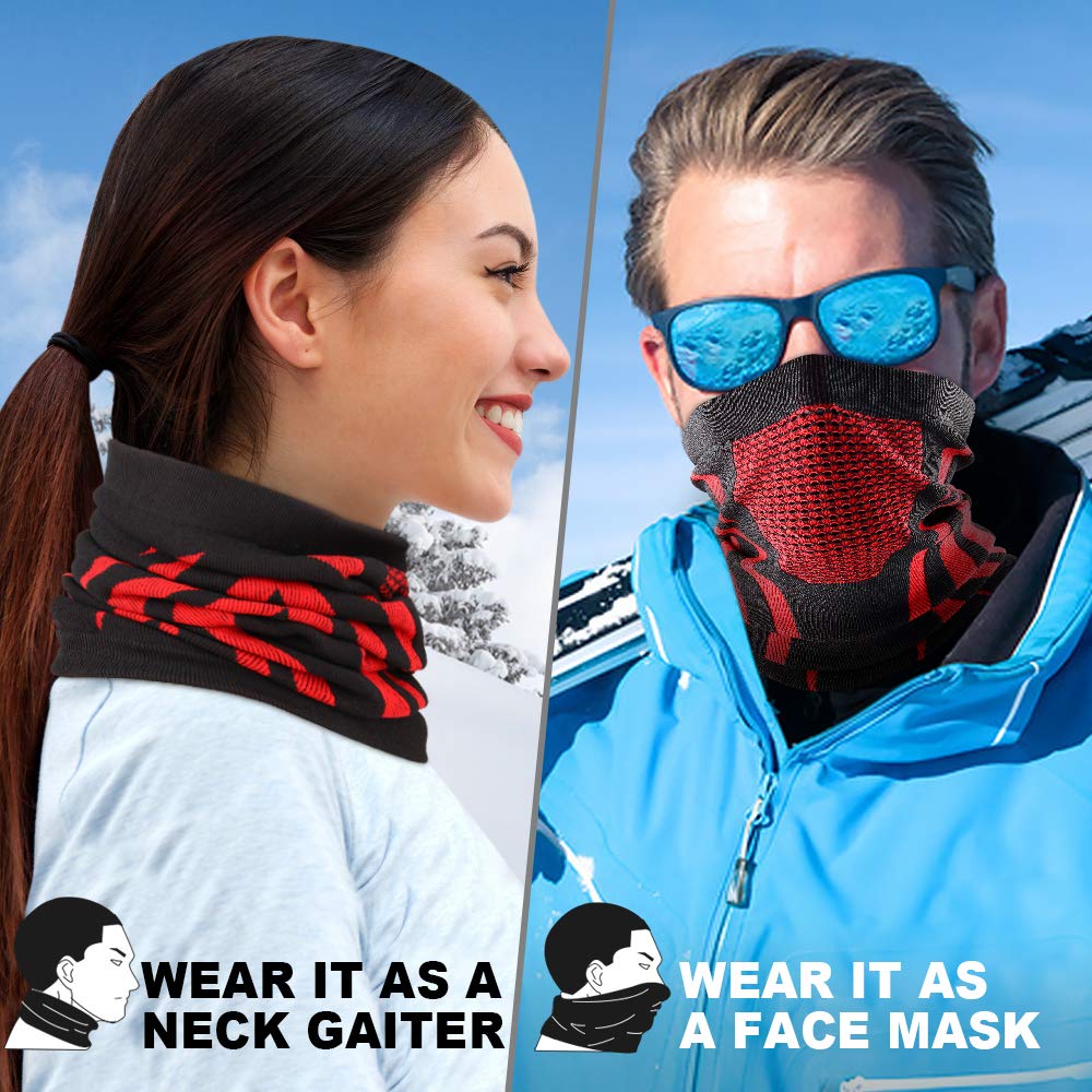 WTACTFUL Winter Neck Warmer Gaiter Windproof Face Mask Balaclava Bandana for Ski Snowboard