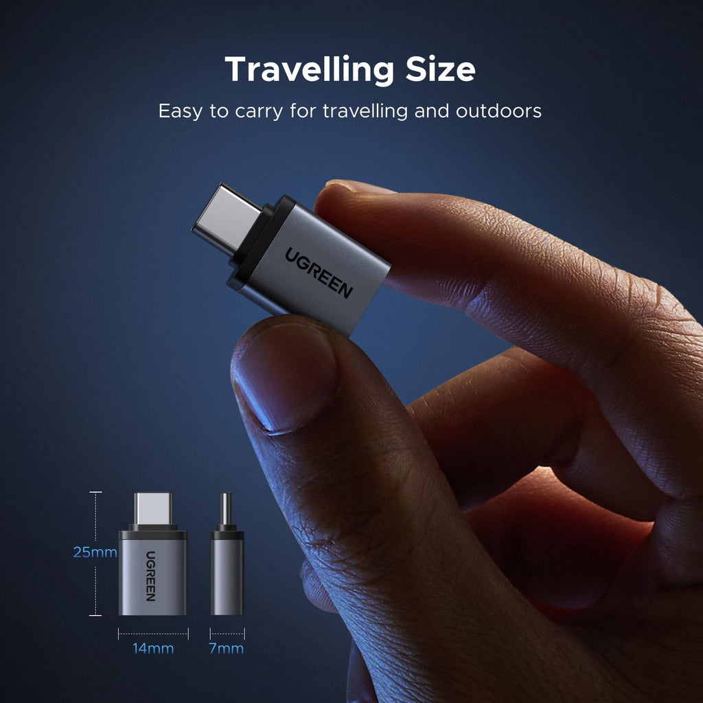 UGREEN 10Gbps USB C to USB Adaptor 2 Pack for iPhone, iPad, MacBook, Galaxy