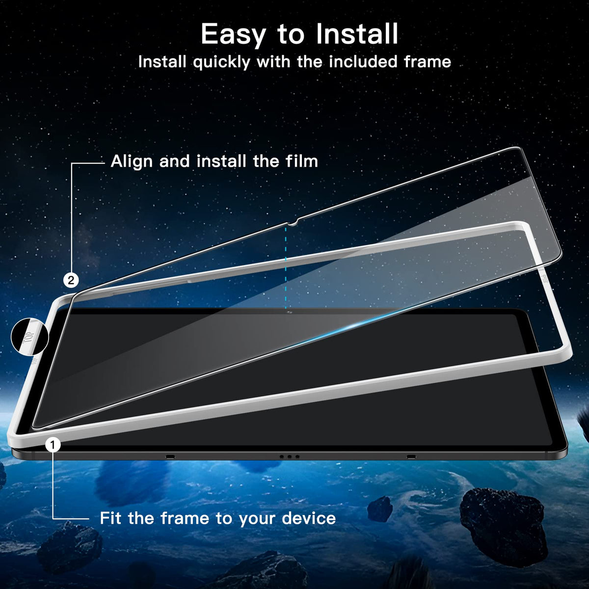 JETech Screen Protector for Samsung Galaxy Tab S8 Ultra 14.6", 2-Pack