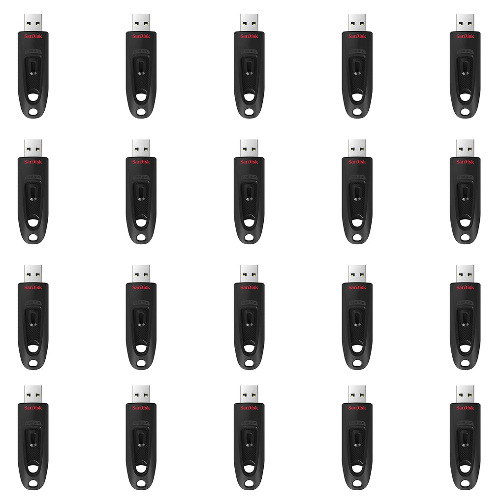 SanDisk 32GB Ultra USB 3.0 Flash Drive, USB stick, memory stick with transfer speeds up to 130MB/s, Password protection, RescuePRO Deluxe software for data recovery, Triple Pack, Black