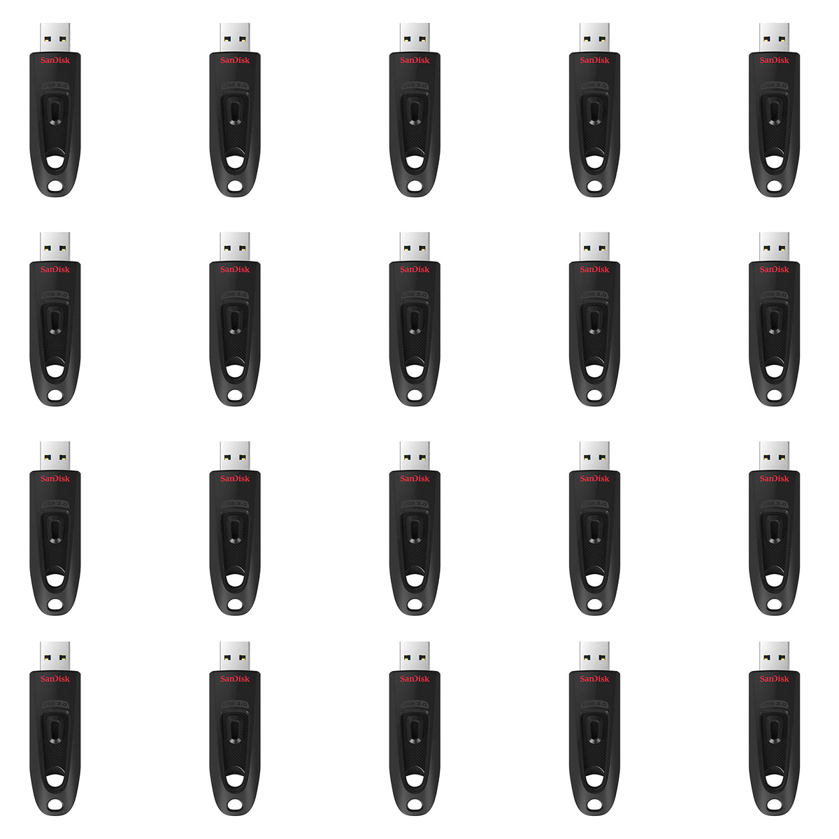 SanDisk 32GB Ultra USB 3.0 Flash Drive, USB stick, memory stick with transfer speeds up to 130MB/s, Password protection, RescuePRO Deluxe software for data recovery, Triple Pack, Black