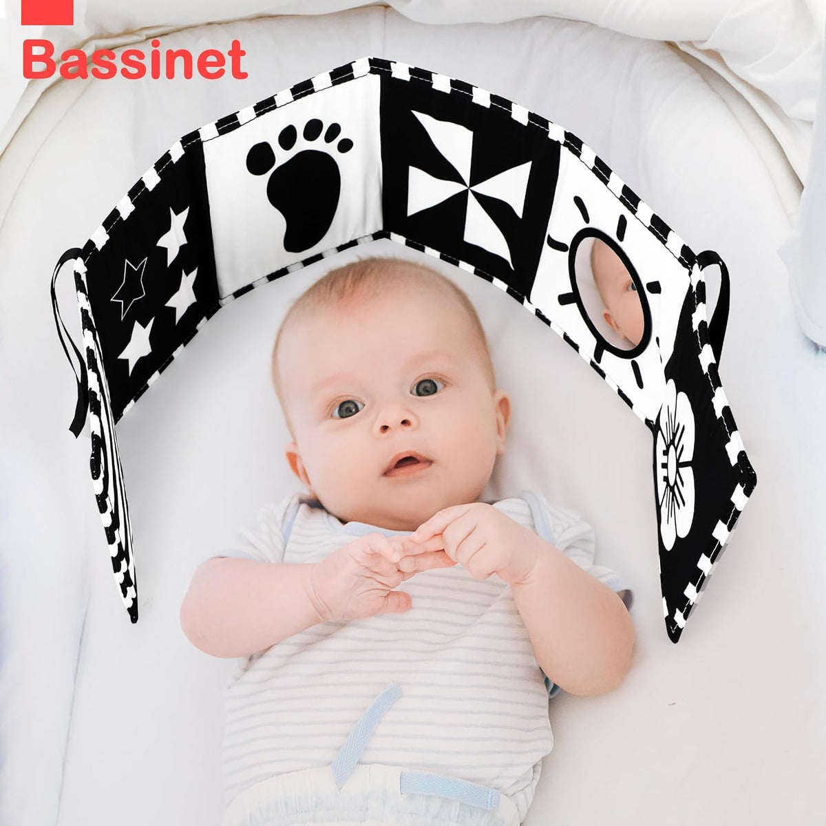 URMYWO Black and White Tummy Time High Contrast Newborn Toys 0-3 Months, Soft Baby Book, Visual Stimulation Montessori Sensory Infant Toys 0-6-12 Months, Shower Gift for Boys Girls