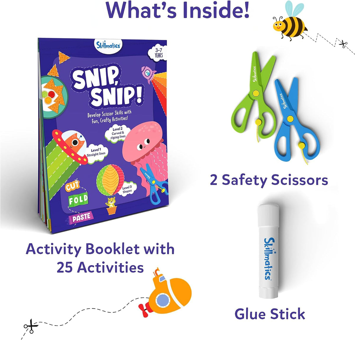 Skillmatics Snip Snip, Scissor Skills, Felt Craft Activity, Christmas Gift