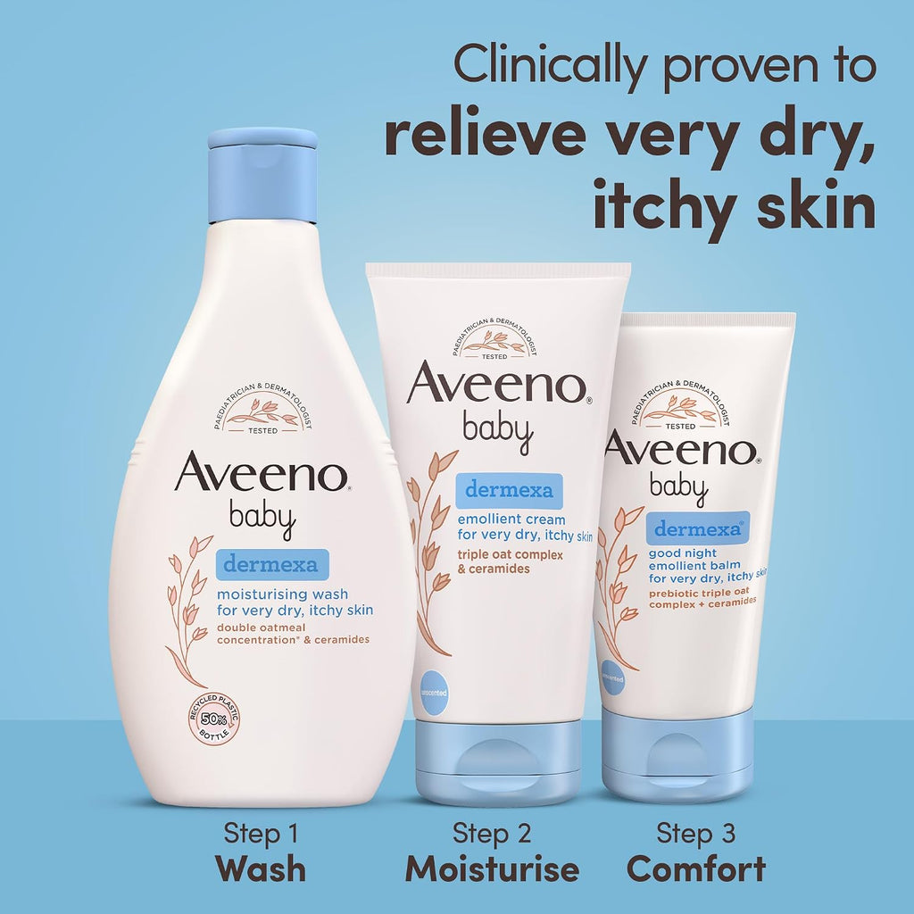 Aveeno Baby Dermexa Moisturising Wash for Very Dry, Itchy Skin (1x 250ml)