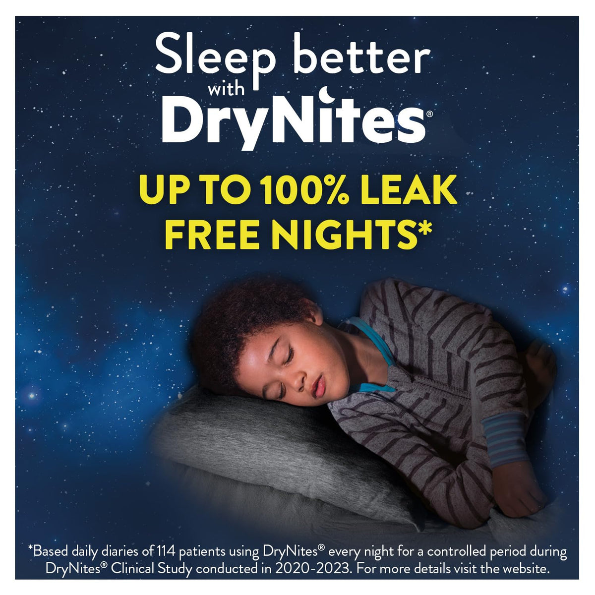 HUGGIES DryNites, Pyjama Pants, Boys 13+ Years (48-60KG), 33 x Bedwetting Pants, Up to 100% Leak Free Nights