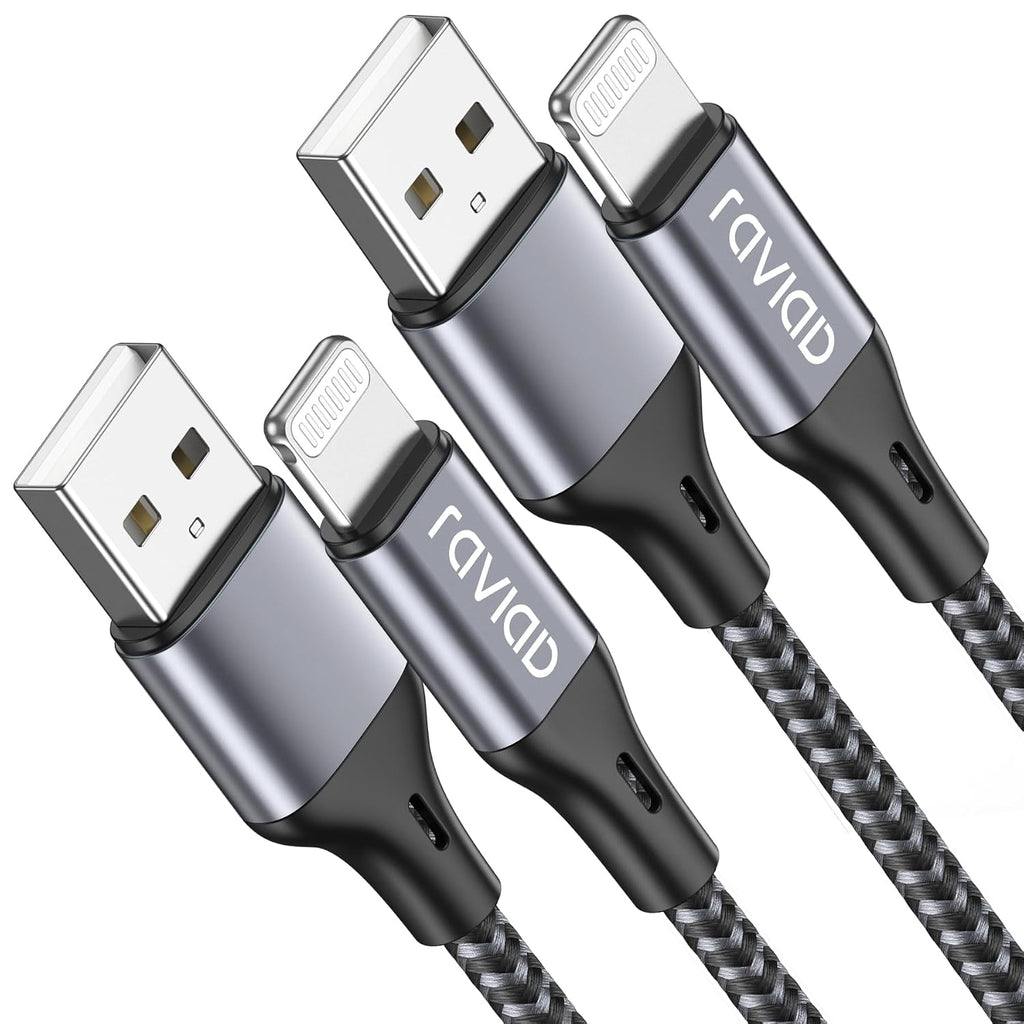 RAVIAD Long iPhone Charger Cable 3M 2Pack MFi Certified Lightning Cable