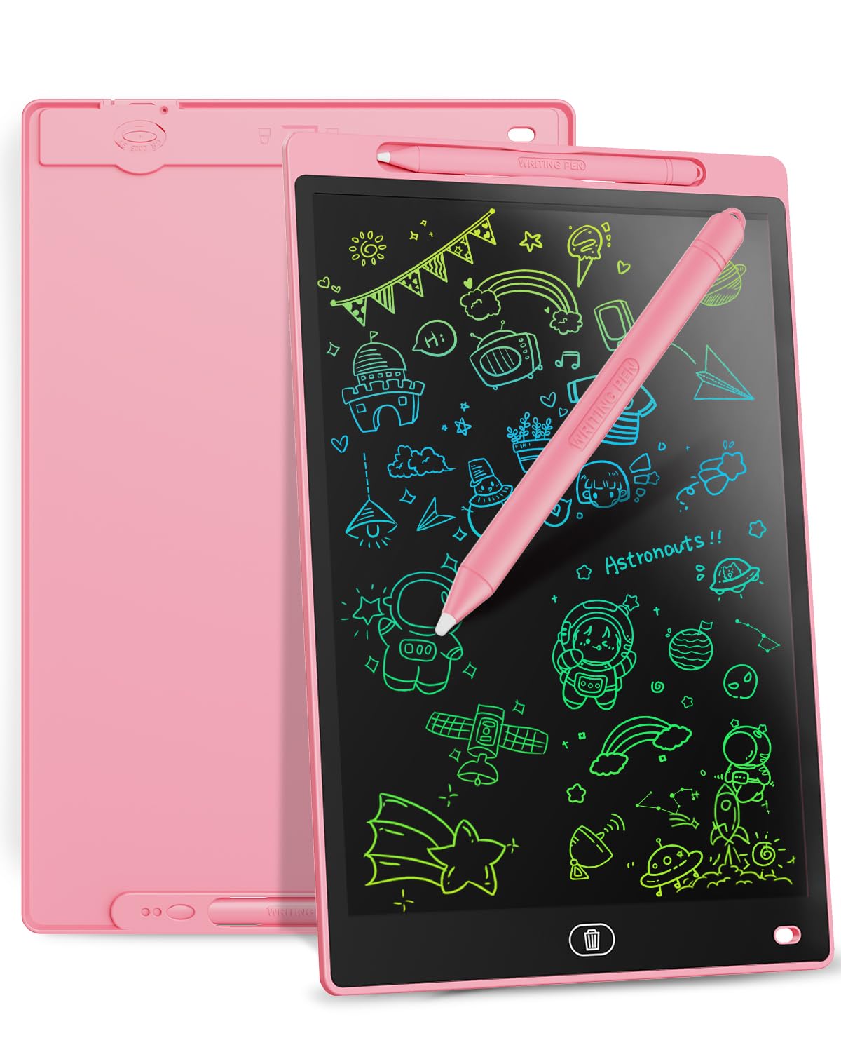 [2 Pack] Genialba LCD Writing Tablet 8.5-Inch Colorful Doodle Board, Toddler Learning Educational Toys Gifts for 3-8 Years Old Girls and Boys, Electronic Drawing Pad for Kids (Pink&Blue)