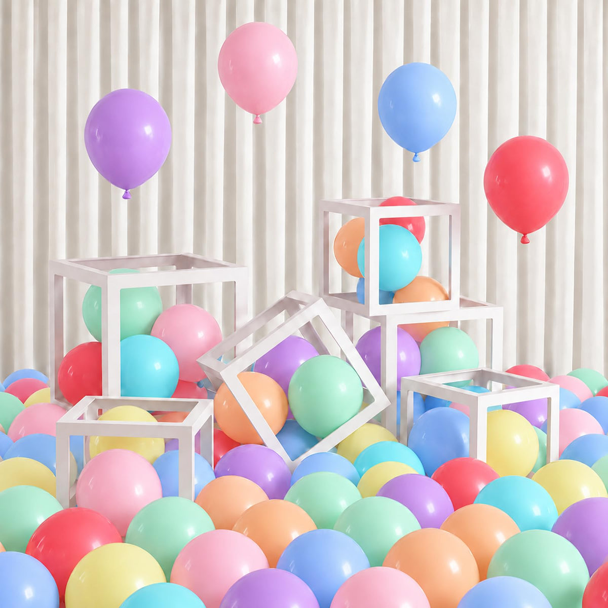 Jobkoo Dusty Pink Balloons, 12 Inch 50 Pcs Boho Blush Pink Latex Balloon