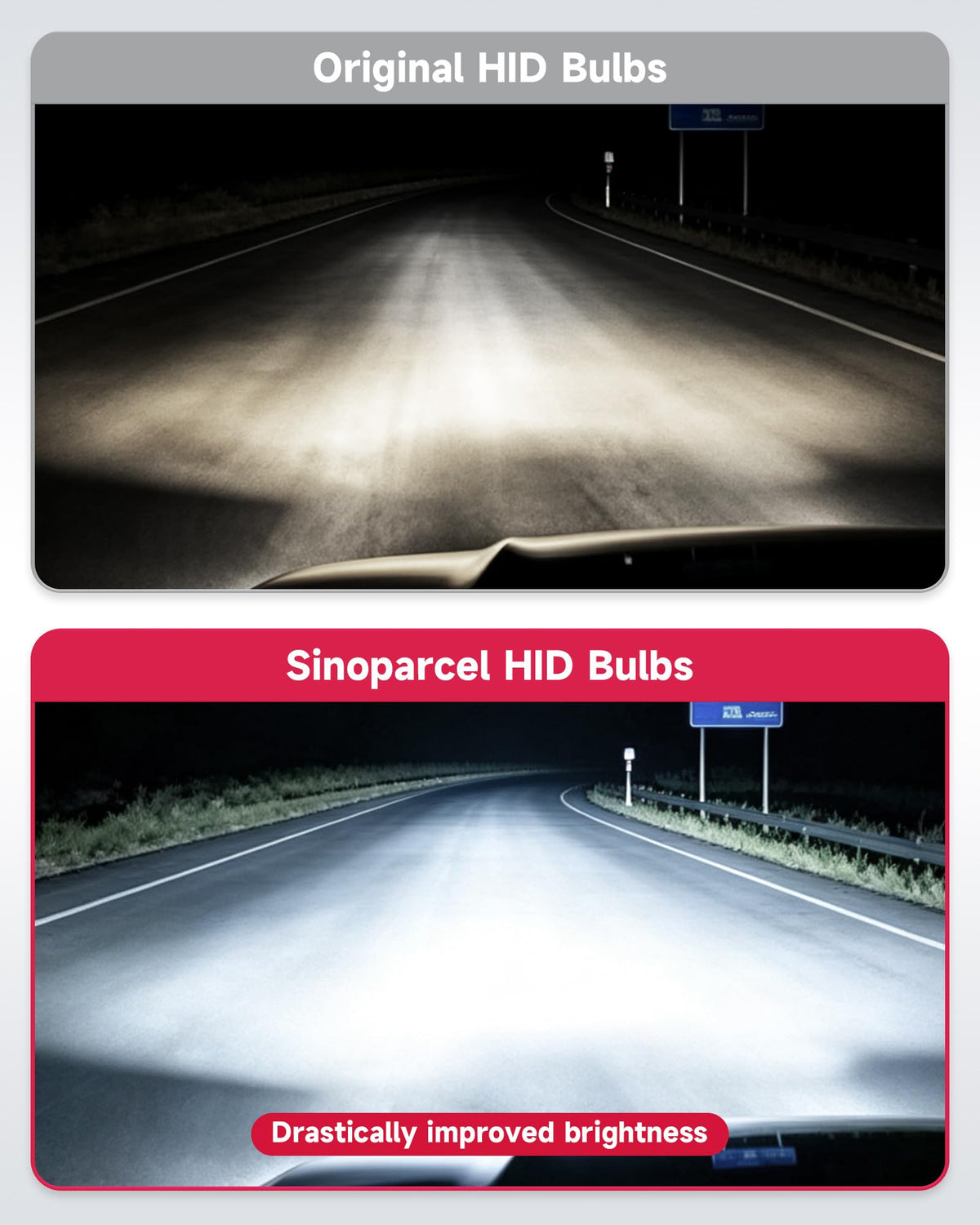 Sinoparcel H15 Headlight Bulb, OEM Replacement, Standard 3200K Warm White