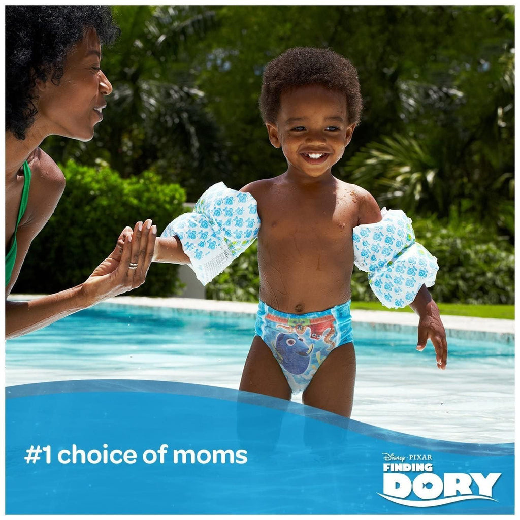 Huggies Little Swimmers, Swim Nappies - Size 3-4, 36 Baby Swim Pants - Leak Guards and Stretchy Waistband Protect Without Swelling - Tear Sides for Easy Removal