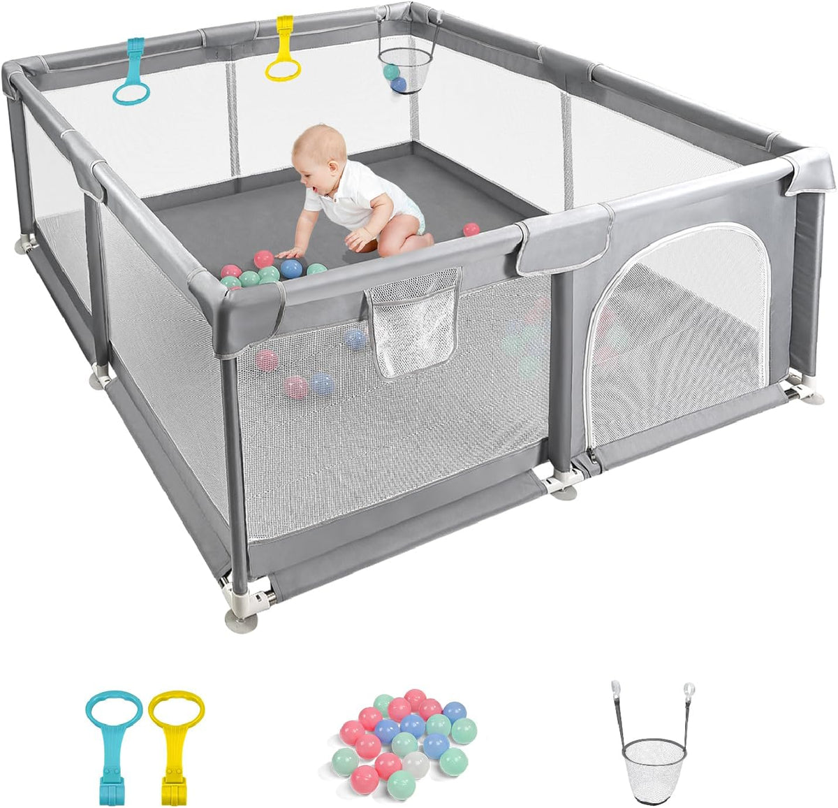 CHOLY Baby Playpen for Babies and Toddlers, Durable Play Pen