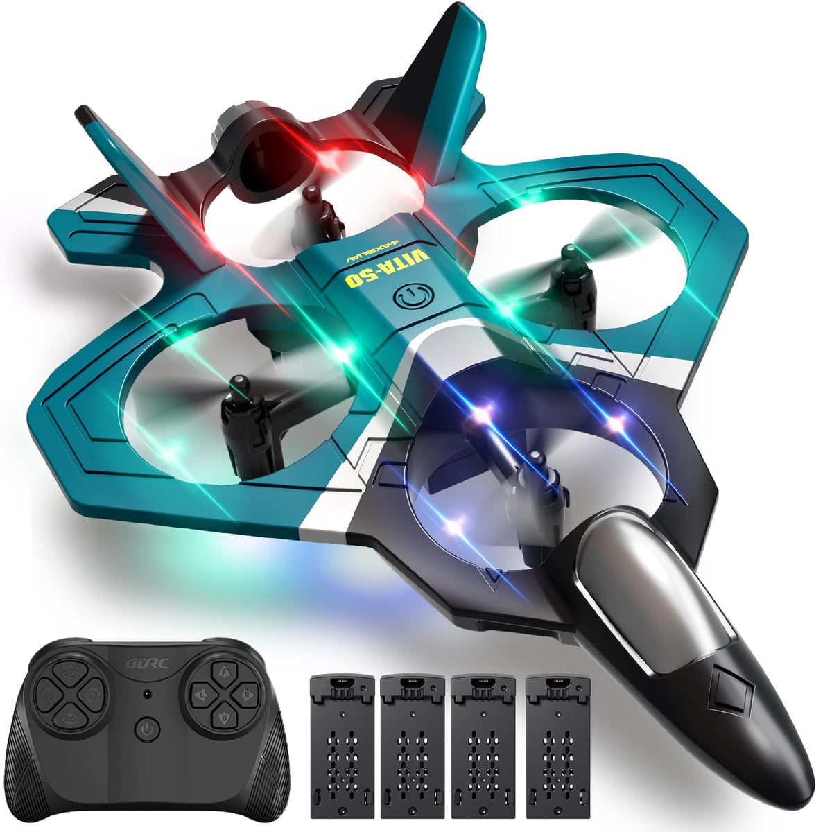 RC Planes Remote Control Airplanes Drones for Kids Adults,Black,3Batteries