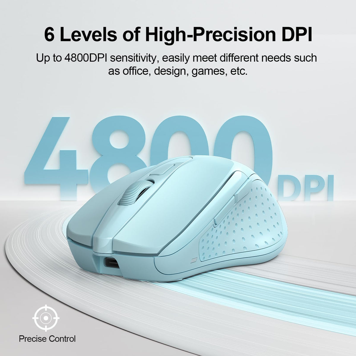 TECKNET Bluetooth Mouse, Wireless Mouse Rechargeable