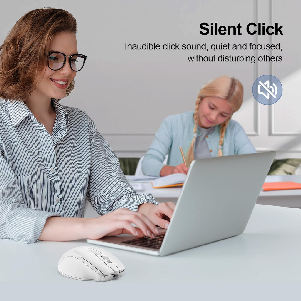 TECKNET Bluetooth Mouse, Wireless Mouse Rechargeable