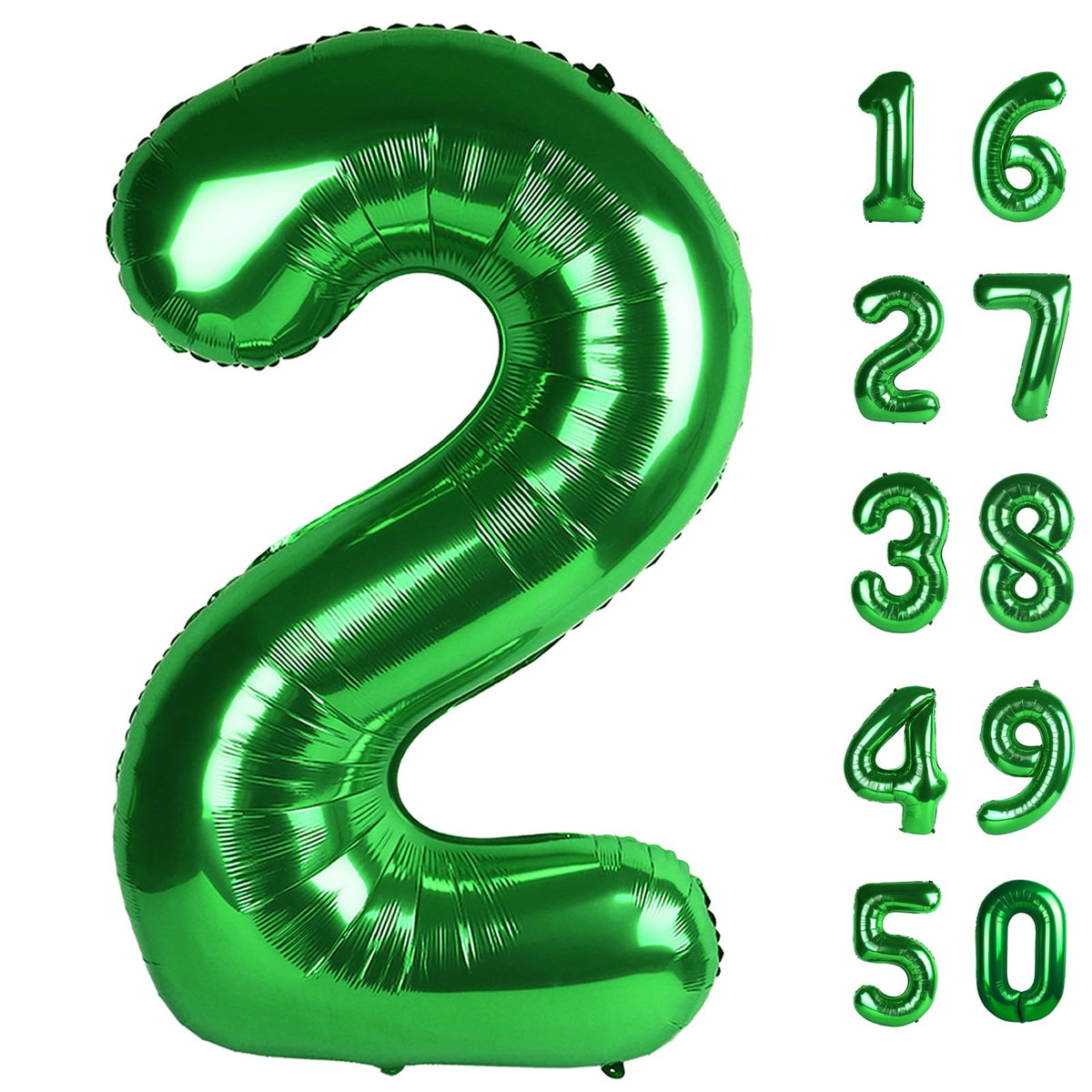 40 Inch Green Number 3 Balloons Foil Digital Helium Number Balloons