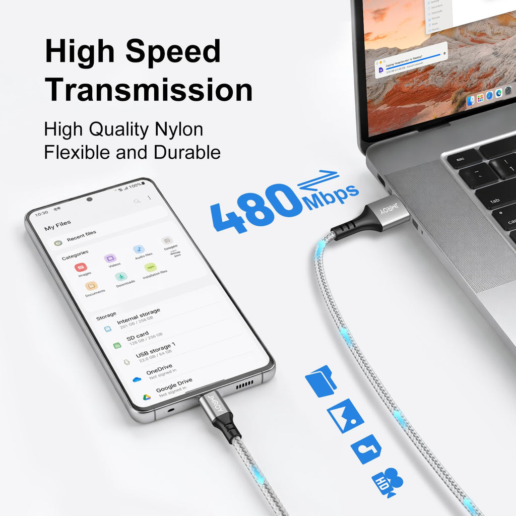 USB C CABLE 3M,Long Samsung Charger Cable Braided Compatible with Samsung Galaxy S20 Plus S21 S22 S23 S10 S9 S8, A20E A50 A51 A70 A71,PS5,Switch,Huawei P40,（Black）