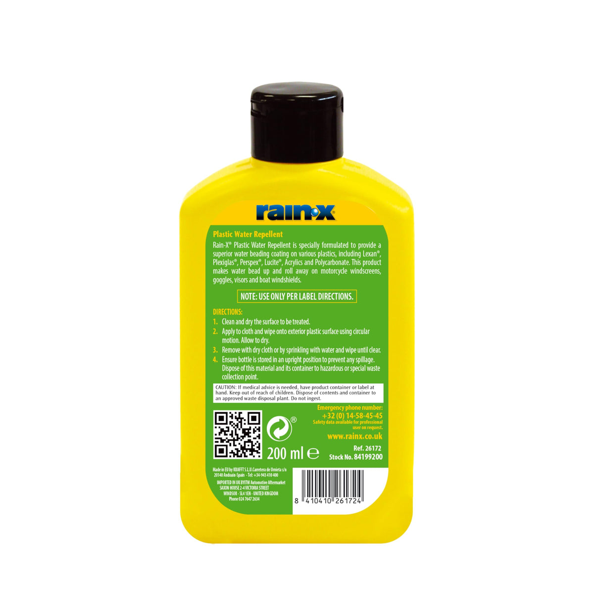 Rain-X Plastic Water Repellent - Hydrophobic Coating For Plastics - 500ml