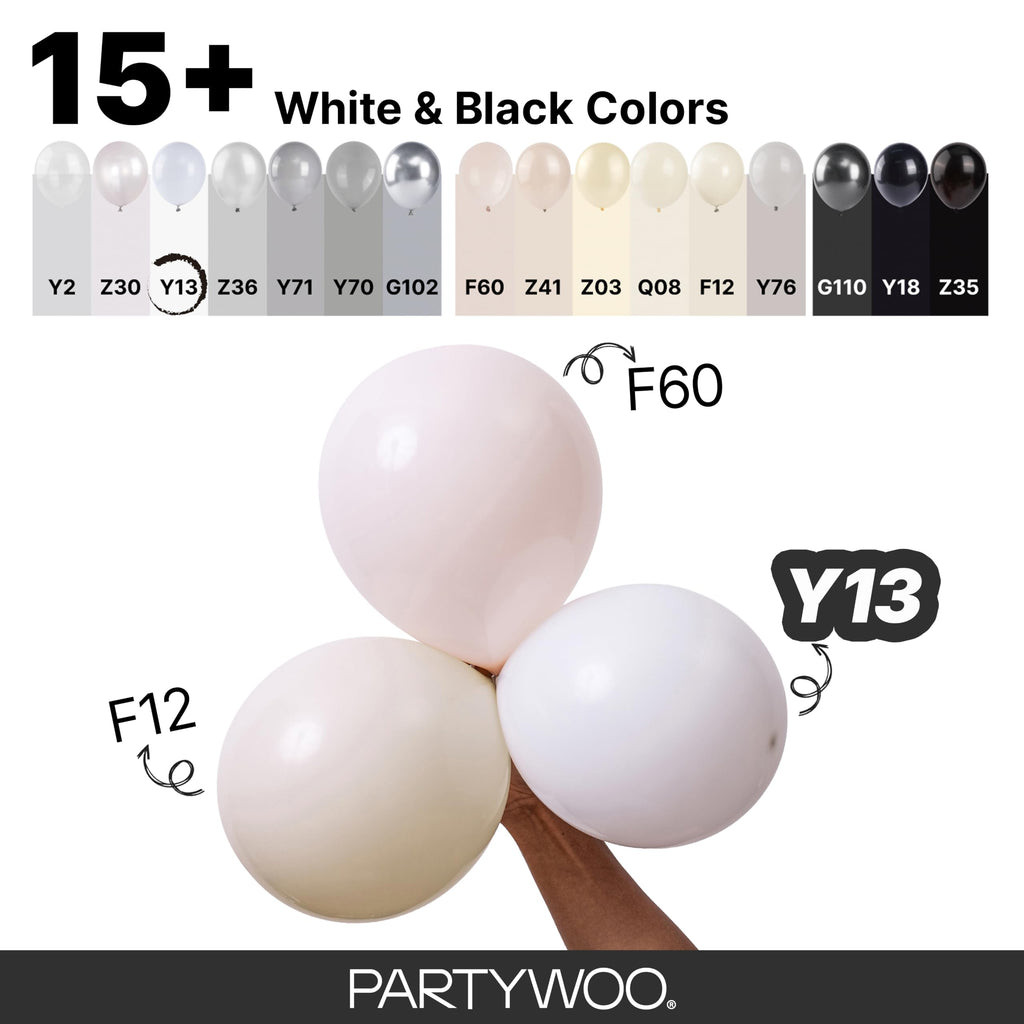 PartyWoo Light Blue Balloons 101pcs Baby Pastel Sky Aqua Blue Color 12 Inch