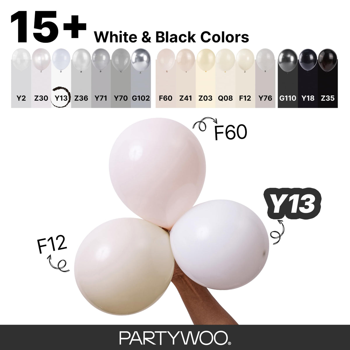 PartyWoo Light Blue Balloons 101pcs Baby Pastel Sky Aqua Blue Color 12 Inch