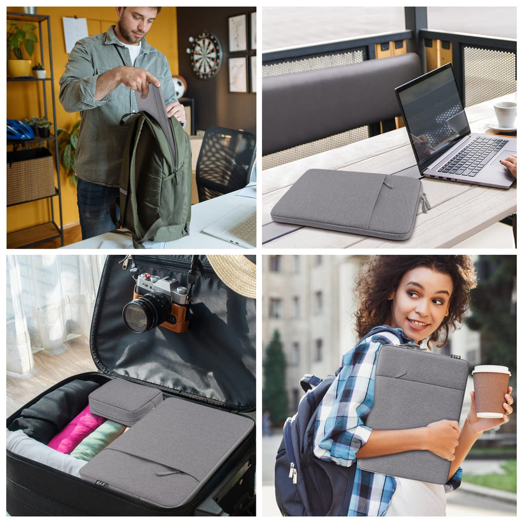 ZYB 16 Inch Laptop Sleeve Case,Shockproof Waterproof Notebook Case 16 Inch for 2021-2026 MacBook Pro 16 M5 M4 M3 M2 M1,16" Laptop Lenovo ThinkBook/IdeaPad HP Dell ASUS Acer Chromebook etc-Haze Blue