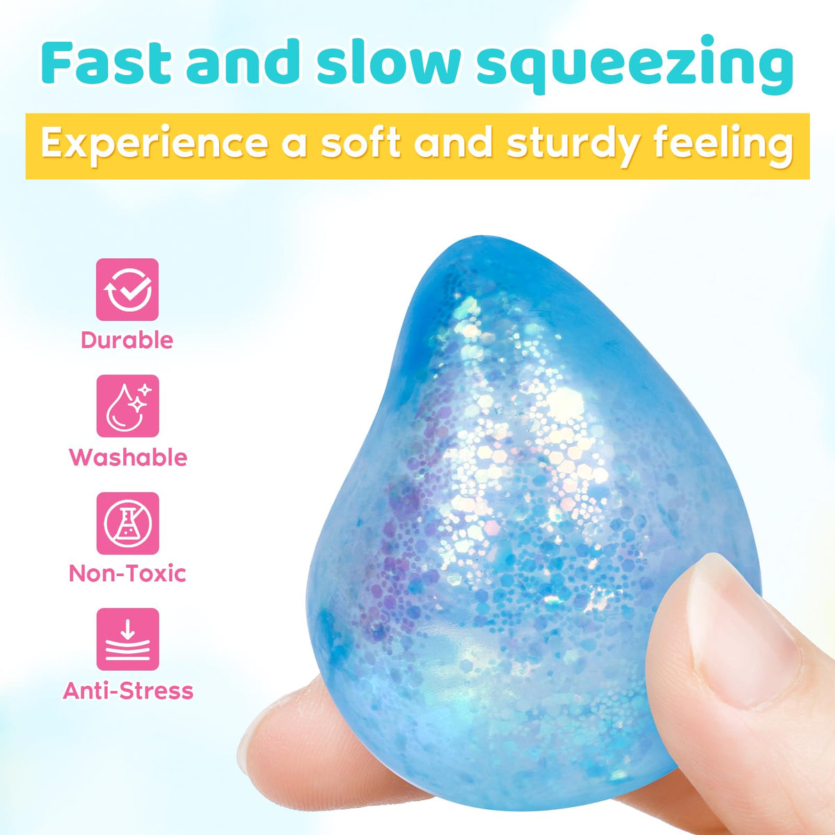 8 Pack Stress Cube ,Slow Rising Stress Balls for Adults