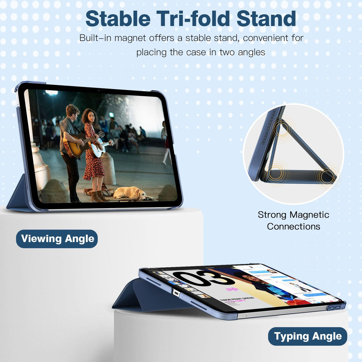 TiMOVO Case for iPad A16 11th Gen 11"/10th Gen 10.9", Colorful Flower