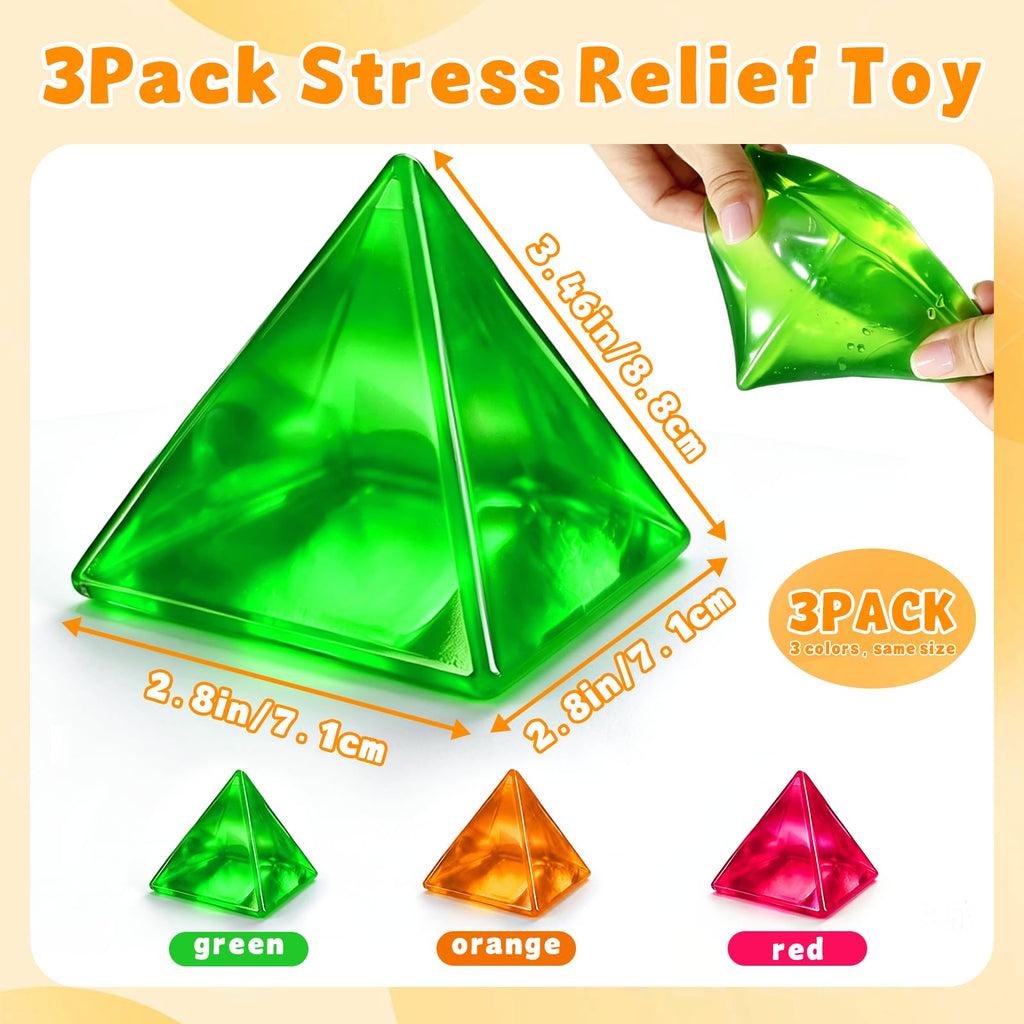 3pc Stress Balls for Adults, Squishy Ball Sensory Textured Memory Gel Fidget Toys for Kids/Adults Hand Exercises, Valentines Day Party Favors Anxiety Relief Squeeze Ball(1.80“)
