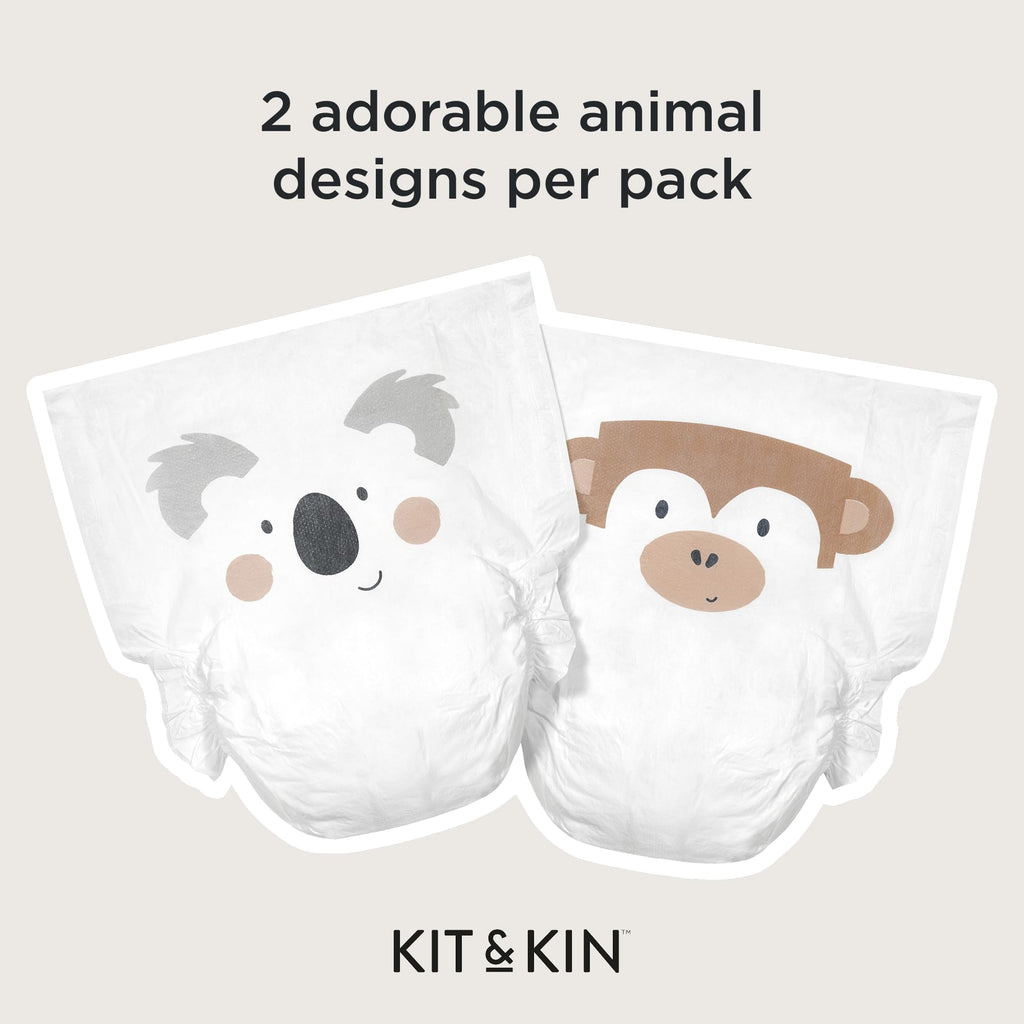Kit & Kin Premium Baby Nappies Size 2, 4-8 kgs / 9-18 lbs, Pack of 152