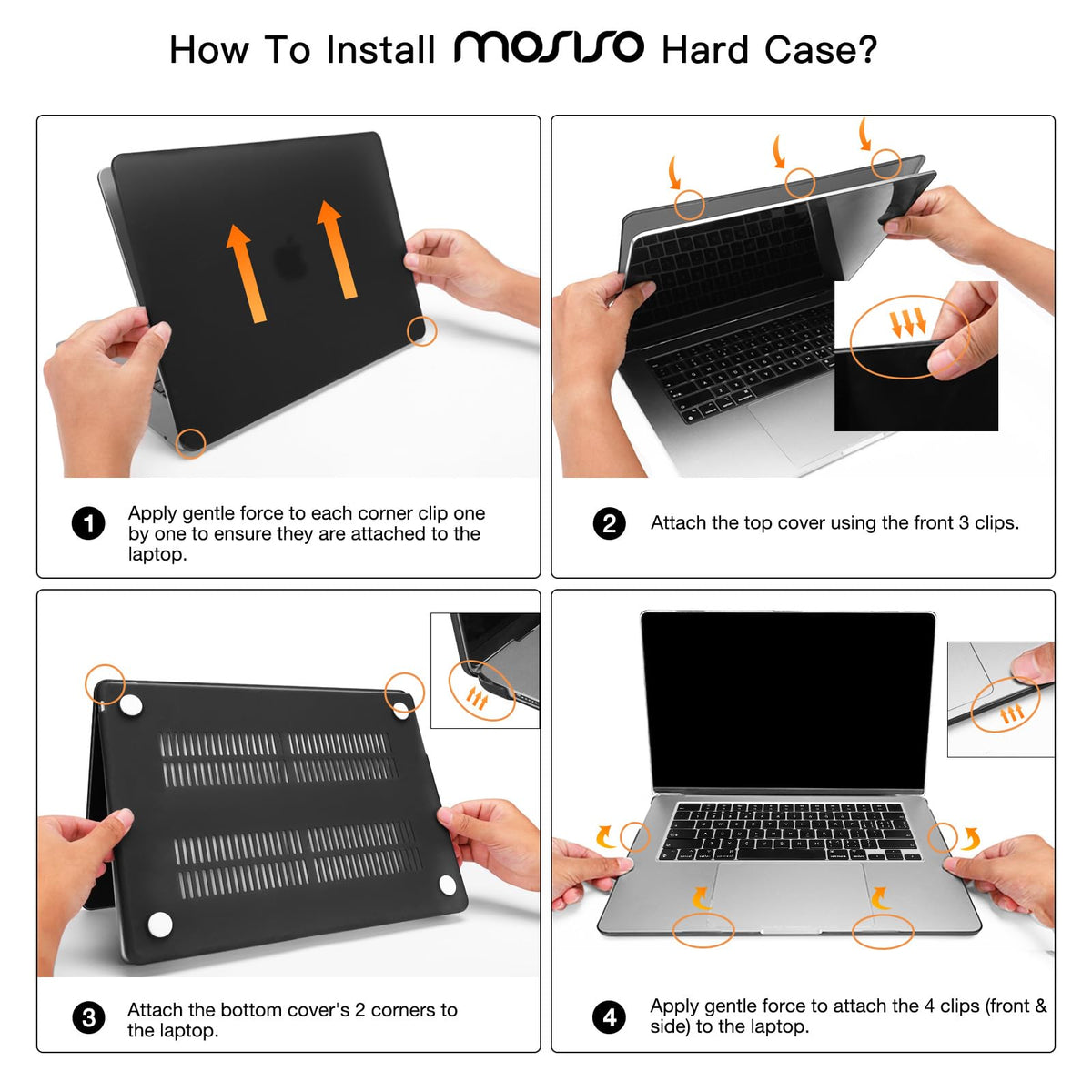 MOSISO Compatible with MacBook Air 13 inch Case 2026, Crystal Clear