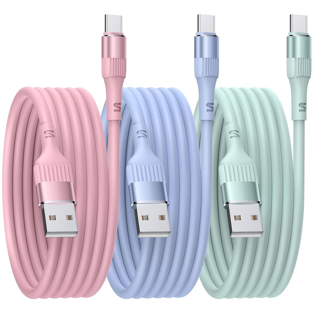 Nebite USB C Charger Cable 3PACK 6FT/1.8M USB A to USB C Charger Cable